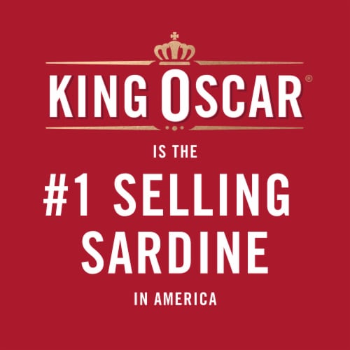 King Oscar Wild Caught Sardines in Extra Virgin Olive Oil Perspective: left
