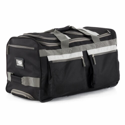 Olympia Rolling Duffel Bag - Black, 1 Piece - Foods Co.