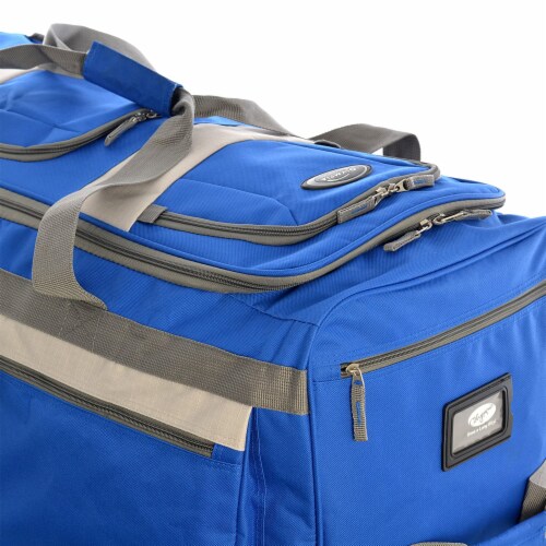 Olympia 33in 8 Pocket Rolling Duffel Bag with Retractable Handle, Royal ...