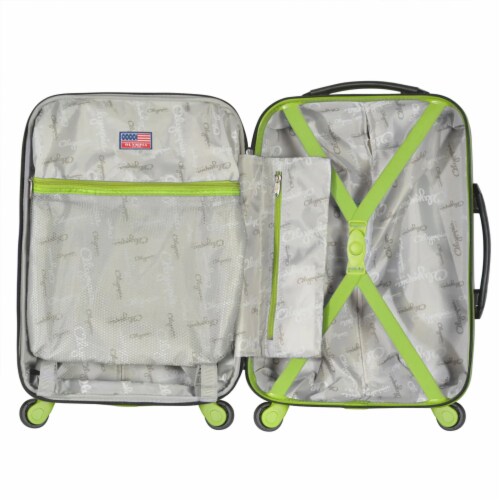 Olympia 21-Inch Expandable Carry On Spinner Suitcase Perspective: left