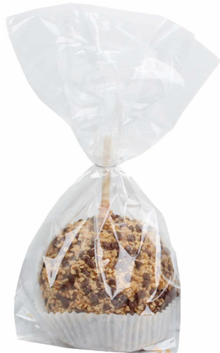 Affy Tapple Gormet Toffee and Chocolate Cello-Wrapped Candy Apple Perspective: left