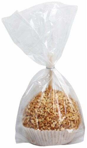 Affy Tapple Gourmet Peanut Cello-Wrapped Caramel Apple Perspective: left