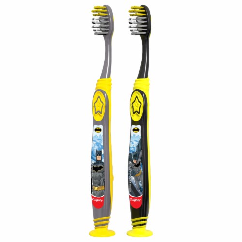 Colgate® Kids Batman Extra Soft Manual Toothbrush with Suction Cup Value Pack Perspective: left