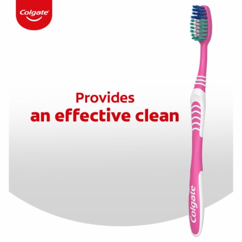 Colgate Plus Clean & Fresh Toothbrush Medium Perspective: left