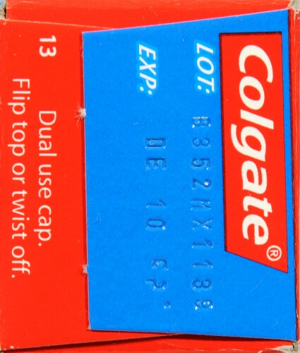 Colgate Cavity Protection Toothpaste Perspective: left