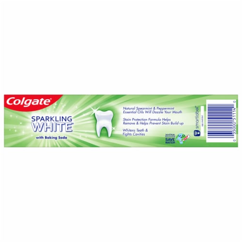 Colgate Sparkling White Whitening Toothpaste Mint Zing Perspective: left