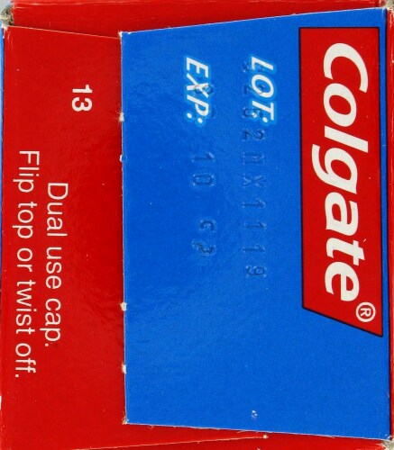 Colgate Cavity Protection Toothpaste Perspective: left