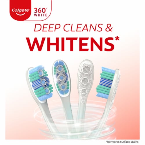 Colgate 360 Optic White Soft Whitening Toothbrush Perspective: left