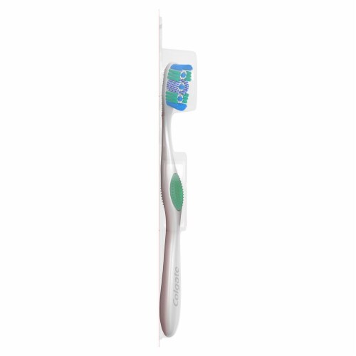 Colgate® 360® Optic White® Whitening Medium Toothbrush Perspective: left