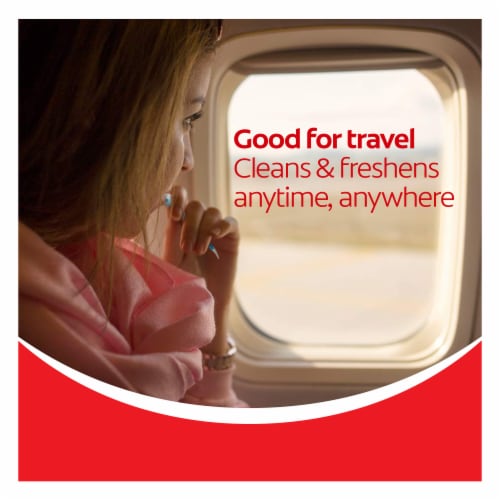 Colgate Max Fresh Wisp Disposable Mini Travel Toothbrushes Peppermint Perspective: left