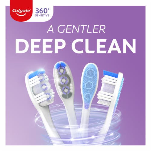 Colgate 360° Enamel Health Toothbrush Extra Soft for Sensitive Teeth Perspective: left