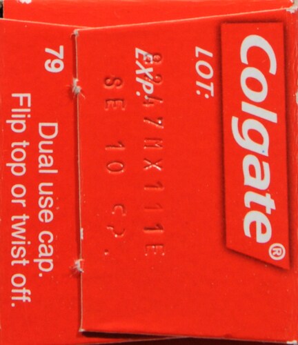 Colgate Sparkling White Mint Zing Toothpaste Perspective: left