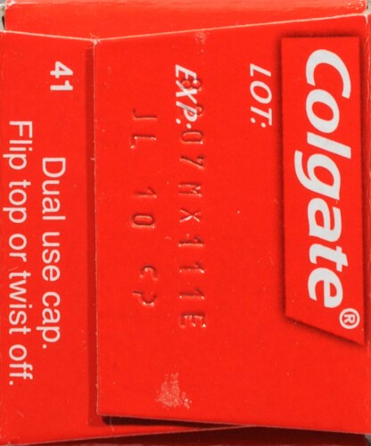 Colgate Baking Soda and Peroxide Toothpaste Perspective: left