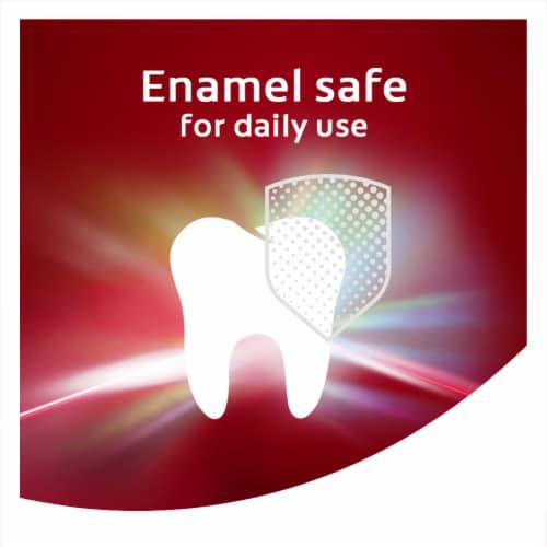 Colgate Optic White Renewal Enamel Strength Teeth Whitening Toothpaste Perspective: left