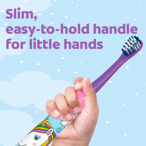 Colgate® Kids Unicorn Sonic Powered Battery Toothbrush Perspective: left