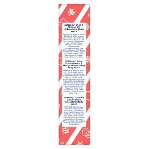 Softsoap® Gift Pack Body Wash Shea & Almond Oil Juicy Pomegranate & Mango & Coconut Butter Scrub Perspective: left