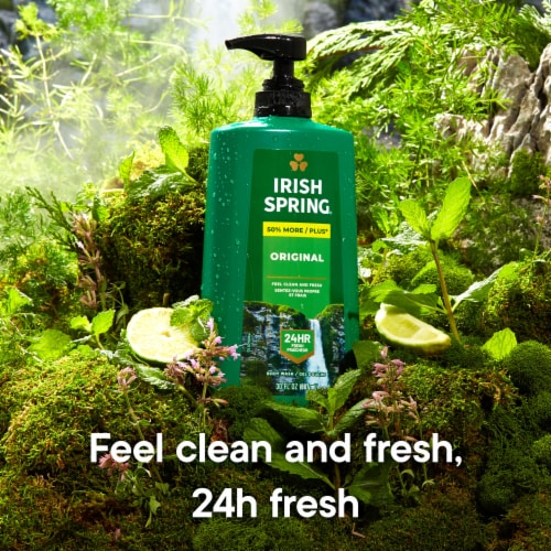 Irish Spring Original Clean Body Wash for Men Perspective: left