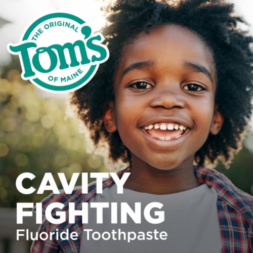 Tom's of Maine Children's Natural Fluoride Toothpaste Watermelon Perspective: left