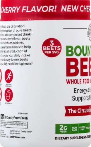 Country Farms Bountiful Beets Cherry Flavored Dietary Supplements Perspective: left