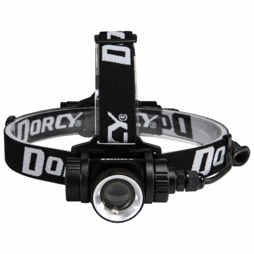 1,000-Lumen Pro Water-Resistant Aluminum LED Rechargeable Headlamp Perspective: left