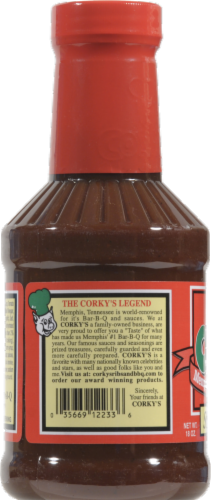Corky's Smokin' Hot BBQ Sauce Perspective: left