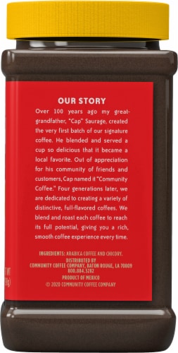 Community Coffee® Coffee & Chicory Medium-Dark Roast Instant Coffee Perspective: left
