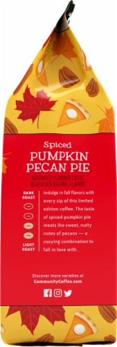 Community® Coffee Spiced Pumpkin Pecan Pie Ground Coffee Perspective: left