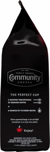Community Coffee® Dark & Bold Espresso Roast Extra Dark Roast Whole Bean Coffee Perspective: left