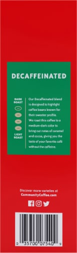 Community Coffee® Decaf Medium-Dark Roast Ground Coffee Perspective: left