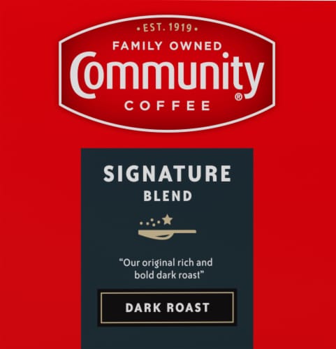 Community Coffee® Signature Blend Dark Roast K-Cup® Coffee Pods Perspective: left