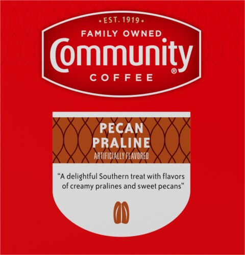 Community Coffee® Pecan Praline K-Cup® Coffee Pods Perspective: left