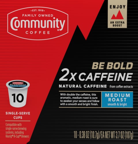 Community® Coffee Be Bold 2x Caffeine Medium Roast Coffee Single-Serve Cups Perspective: left