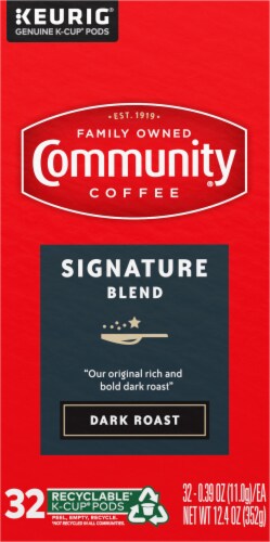 Community Coffee® Signature Blend Dark Roast Pods Perspective: left