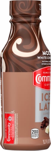 Community Coffee® Mocha White Chocolate Latte Iced Coffee Bottle Perspective: left