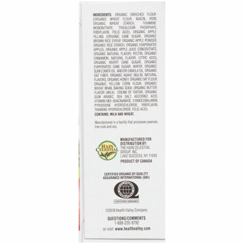 Health Valley Organic Apple Cobbler Cereal Bars Perspective: left