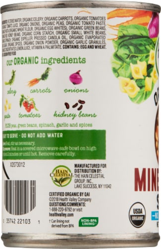 Health Valley® Organic Minestrone Soup Perspective: left