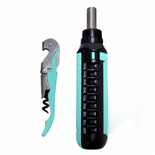 Her Hardware Corkscrew and Ratcheting Driver Set Perspective: left