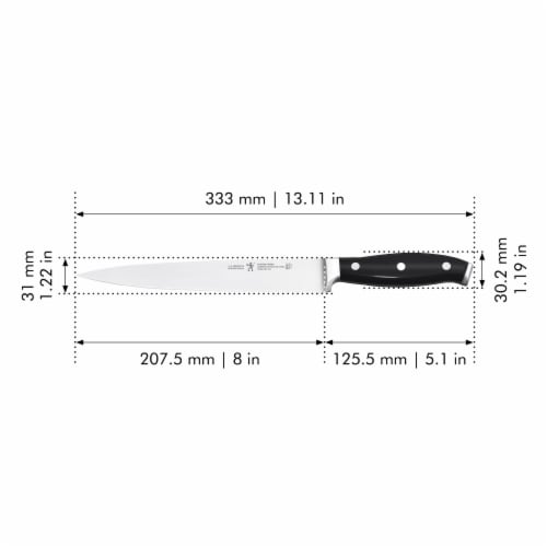 Henckels Forged Premio 8-inch Carving Knife Perspective: left