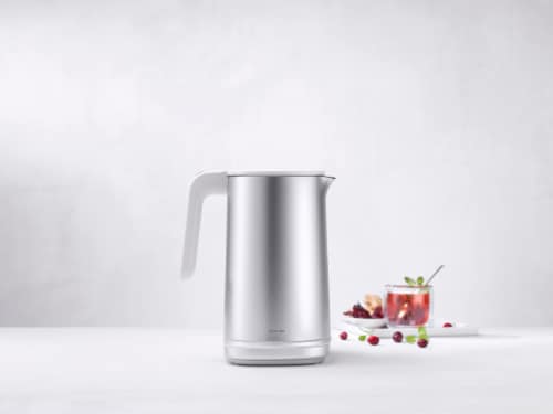 ZWILLING Enfinigy 1.56-qt Cool Touch Stainless Steel Electric Kettle Pro, Tea Kettle, Silver Perspective: left