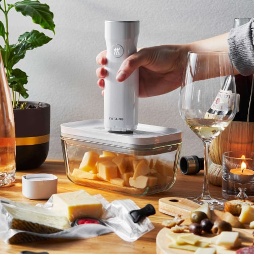 ZWILLING Fresh & Save Handheld Vacuum Sealer Machine for Easy Storage Perspective: left
