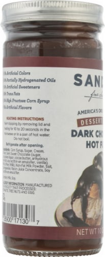 Sanders® Dark Chocolate Hot Fudge Topping Perspective: left