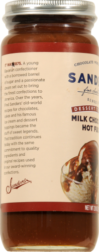 Sanders Milk Chocolate Hot Fudge Perspective: left