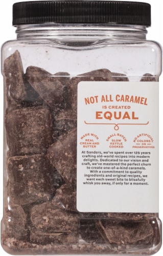 Sanders® Dark Chocolate Sea Salt Caramels Perspective: left