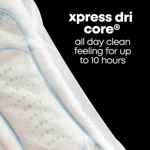 U by Kotex Clean & Secure Maxi Pads Regular Absorbency Perspective: left