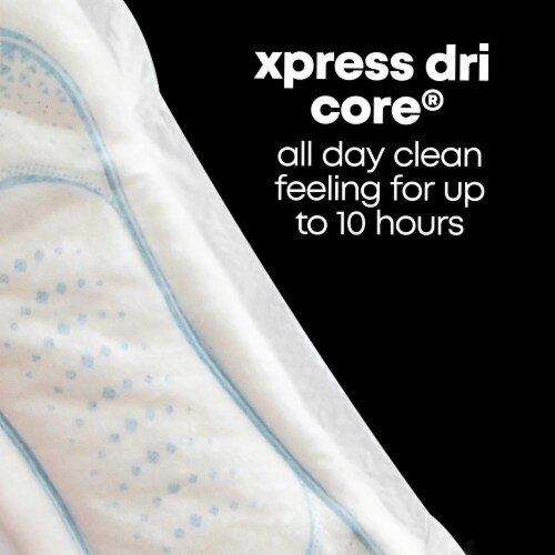 U by Kotex Clean & Secure Maxi Pads Regular Absorbency Perspective: left