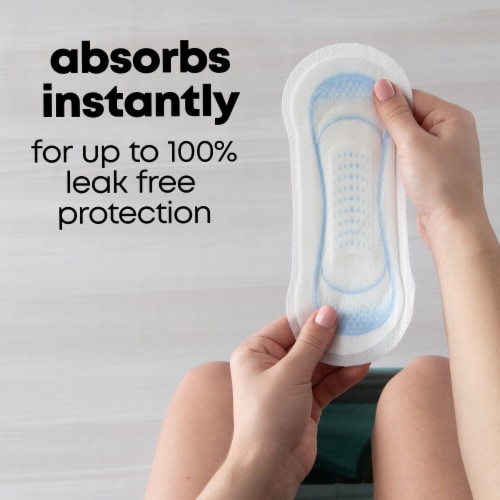 U by Kotex Clean & Secure Ultra Thin Pads Regular Absorbency Perspective: left