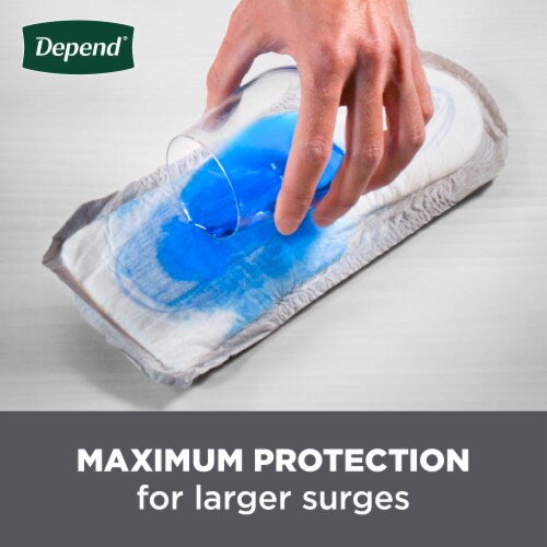 Depend Incontinence Guards/Incontinence Pads for Men/Bladder Control Pads Maximum Absorbency Guards Perspective: left