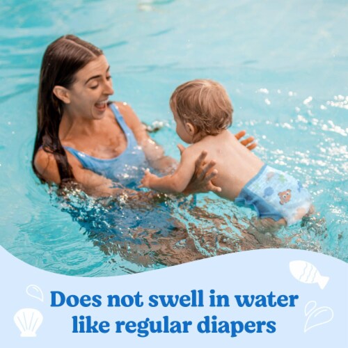 Huggies Little Swimmers Disposable Swim Diapers Size 5-6 (32+ lbs) Perspective: left