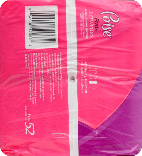 Poise Ultra Absorbent Pads Perspective: left