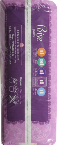 Poise Maximum Absorbency Long Pads Perspective: left